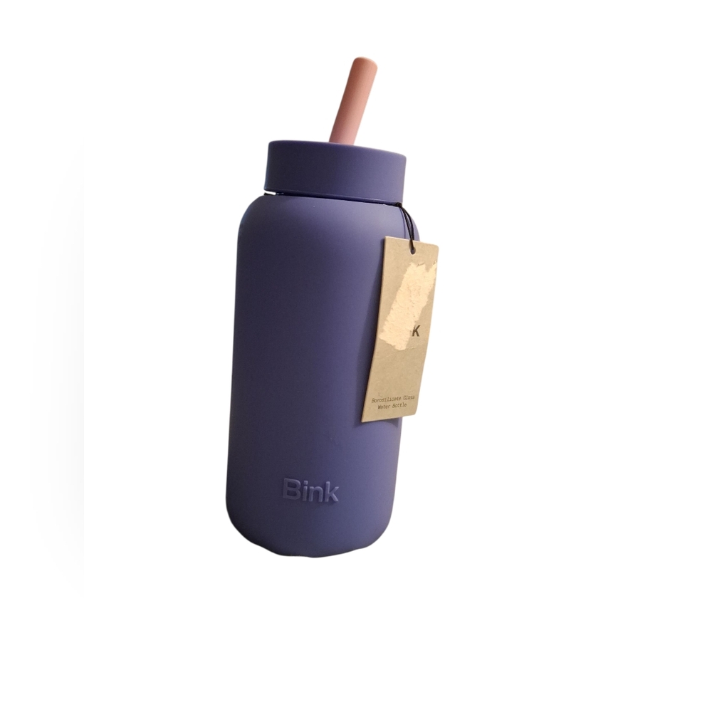NWT BINK GLASS WATER BOTTLE 💜💦